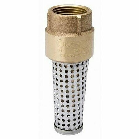 MERRILL Foot Valve, 1-1/2 in. Brass Nl FVNL150